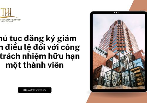Thủ tục đăng ký giảm vốn điều lệ đối với công ty trách nhiệm hữu hạn một thành viên