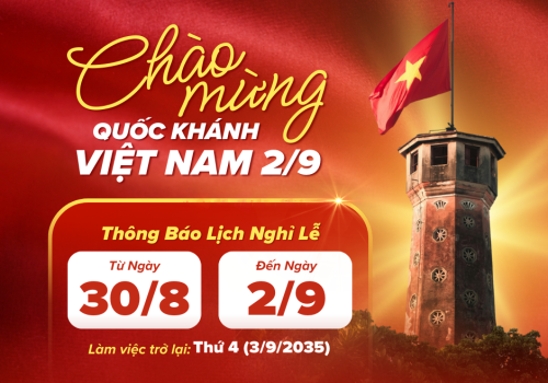 THÔNG BÁO NGHỈ LỄ QUỐC KHÁNH 02/09/2025