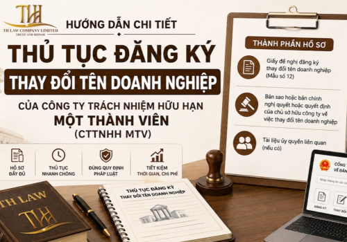 Hướng dẫn chi tiết thủ tục đăng ký thay đổi tên doanh nghiệp của công ty trách nhiệm hữu hạn một thành viên (CTTNHH MTV)